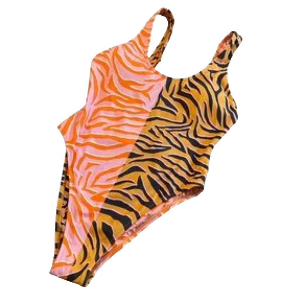 NEW IT'S NOW COOL FREE PEOPLE CORAL FLAME SHOWTIME ONE PIECE SWIMSUIT XS